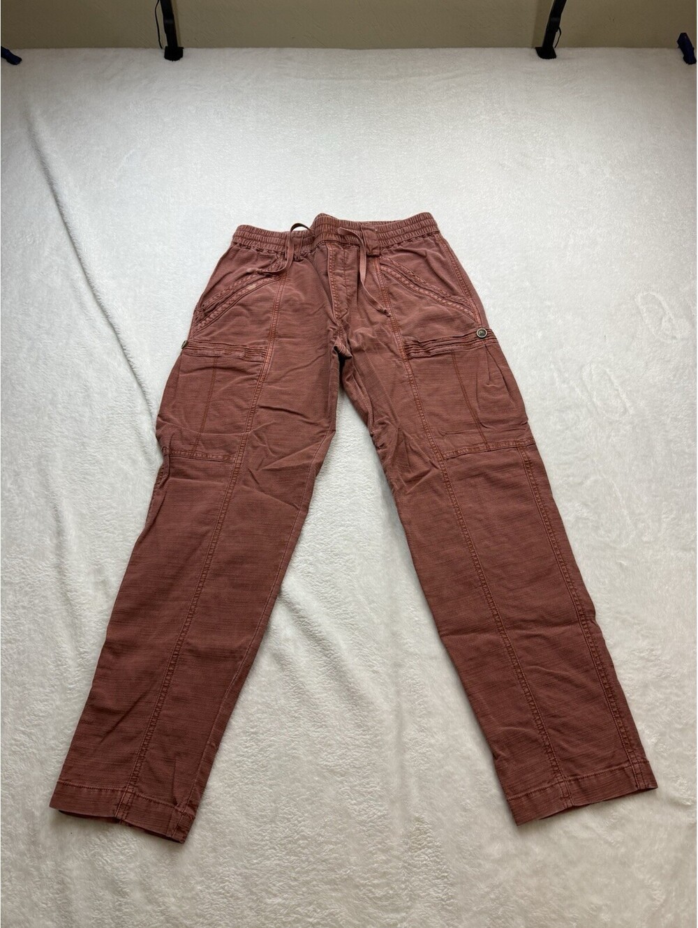 Anthropologie Pants Womens 26Pigment Dye Pink Coral Elastic Casual Normcore
